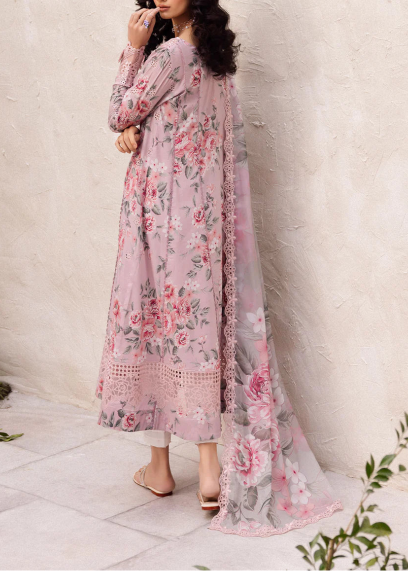 Grace S1032-Printed Chikankari 3pc Lawn Dress with Embroidered Chiffon Dupatta.