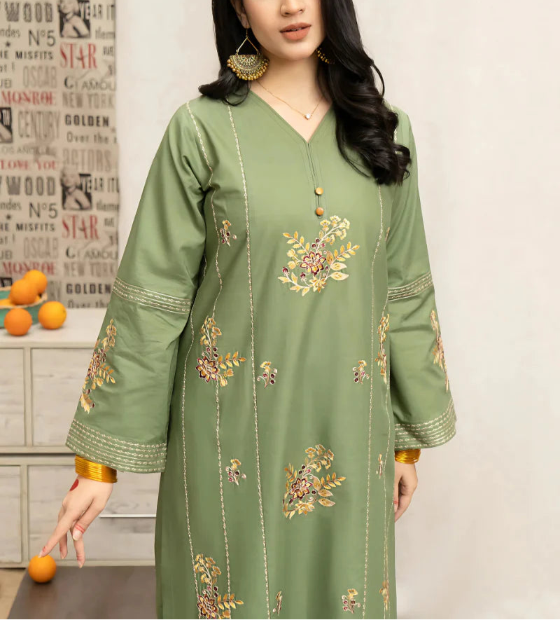 Grace S840-Embroidered 3PC Lawn with Printed Munar Dupatta.