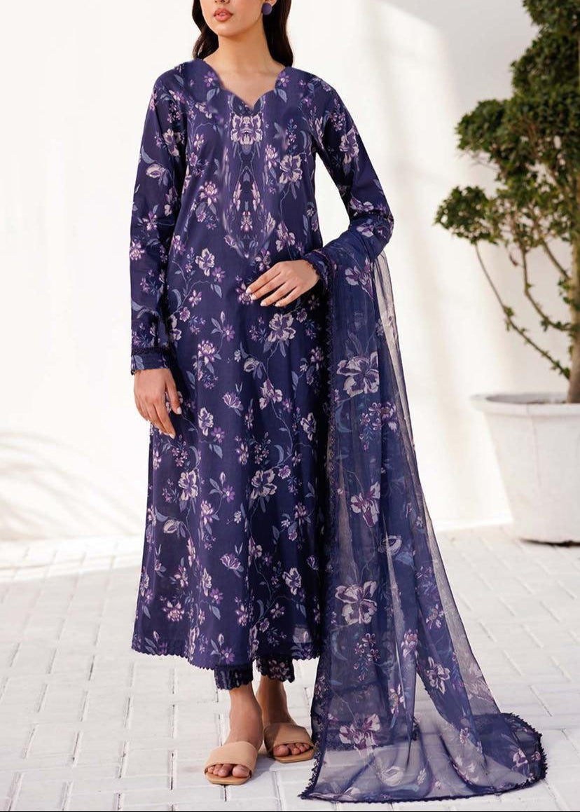 Grace S977-Digital Printed 3pc Lawn Dress with Digital Printed Lawn Dupatta.