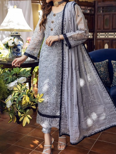 Gul-E-Bulbul – Embroidered Silk Net Unstitched 3Pc Suit