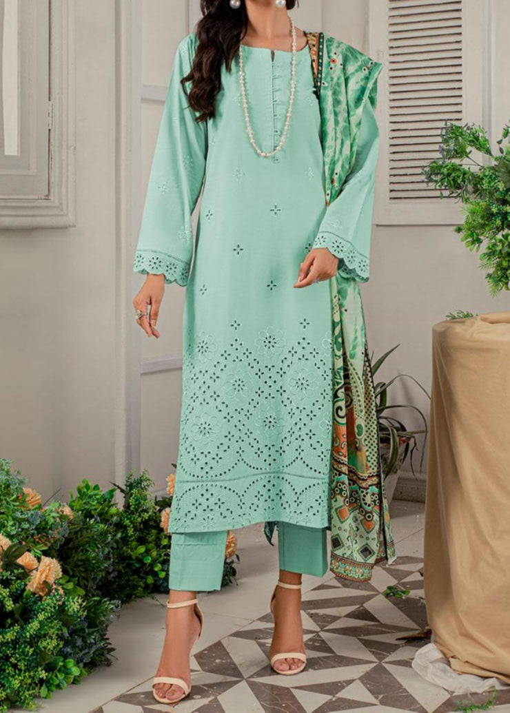 Grace S913-Embroidered 3PC CHIKANKARI Lawn Dress With Printed Munar Dupatta.