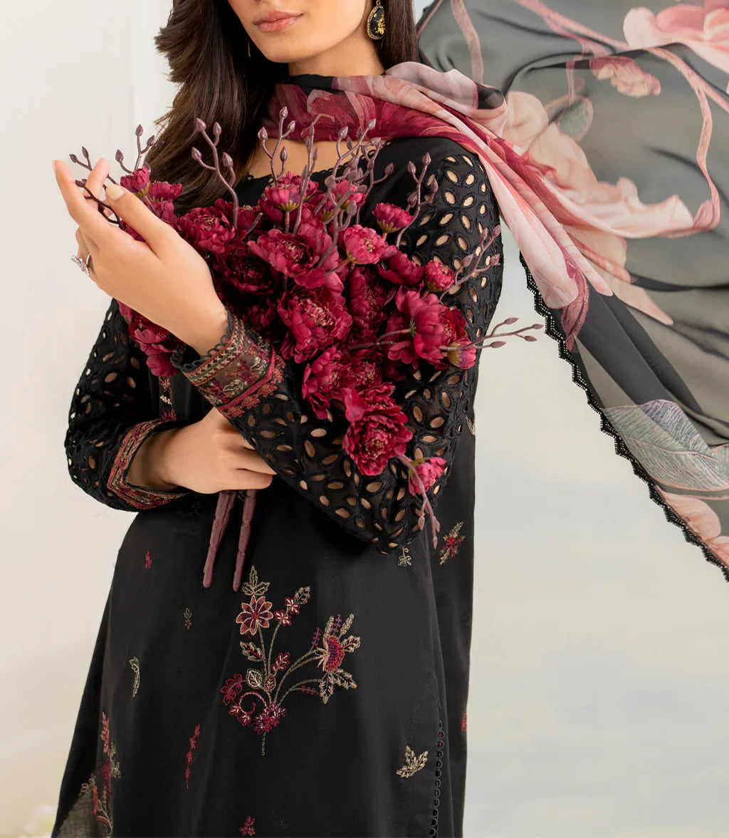 Grace S916-Embroidered 3PC CHIKANKARI Lawn Dress With Printed Munar Dupatta.