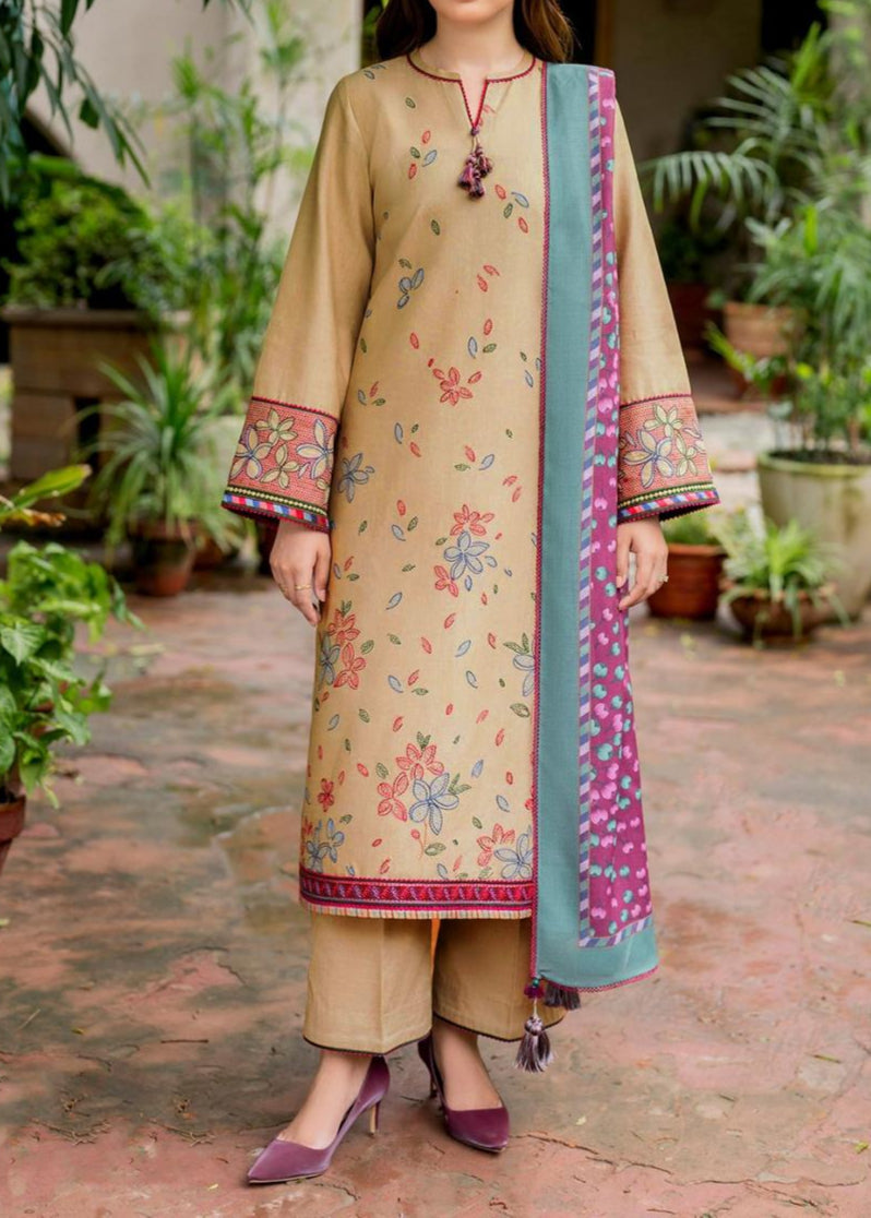 Grace S915-Embroidered 3PC Lawn Dress With Printed Munar Dupatta.