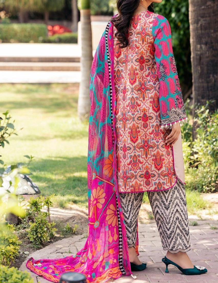 Grace S919-Digital Printed 3pc Lawn Dress with Digital Printed Lawn Dupatta.