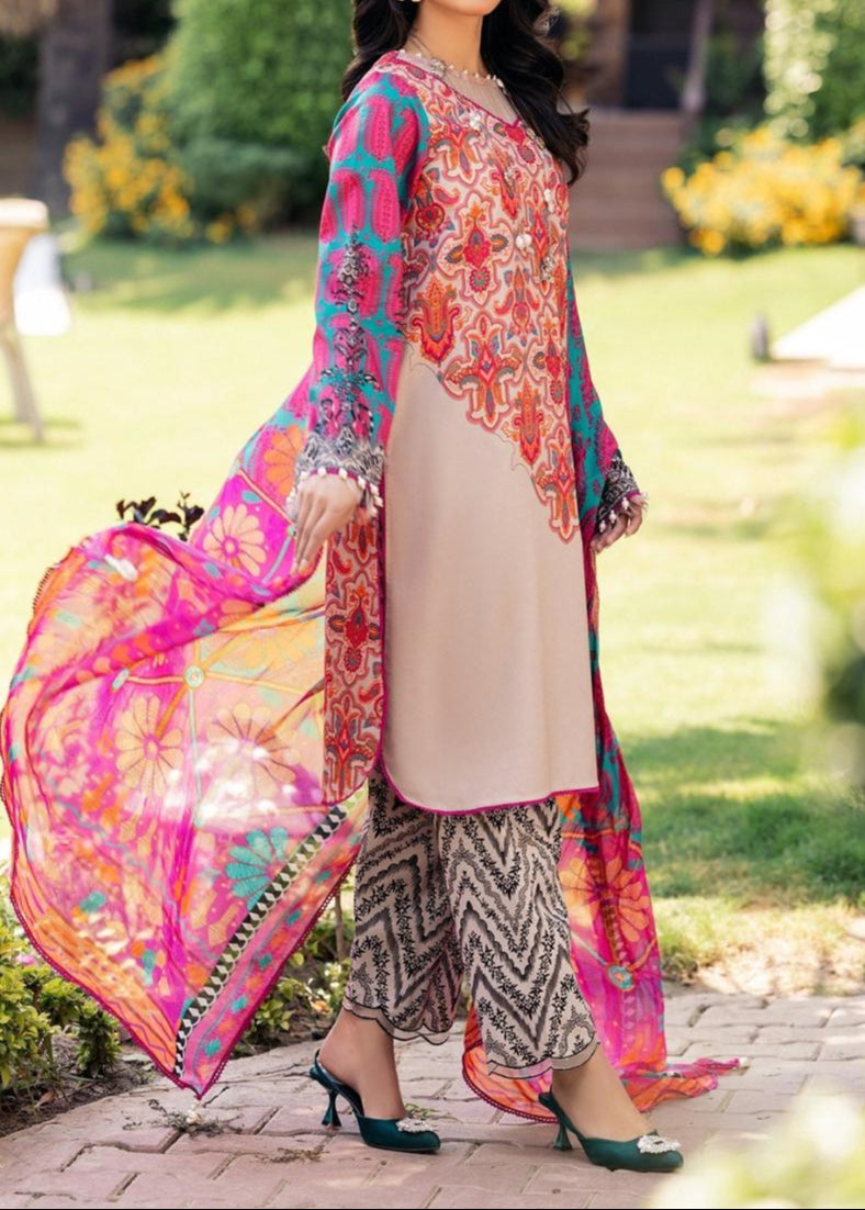 Grace S919-Digital Printed 3pc Lawn Dress with Digital Printed Lawn Dupatta.