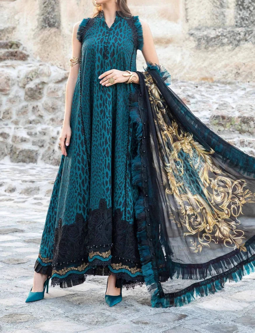 Grace S630-Printed 3pc Lawn dress with Printed silk dupatta.