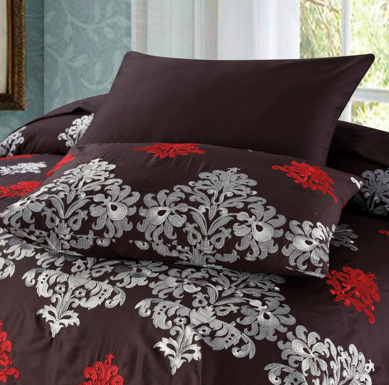 k007-Embroidered Duvet Cover Set (Luxury Sateen).