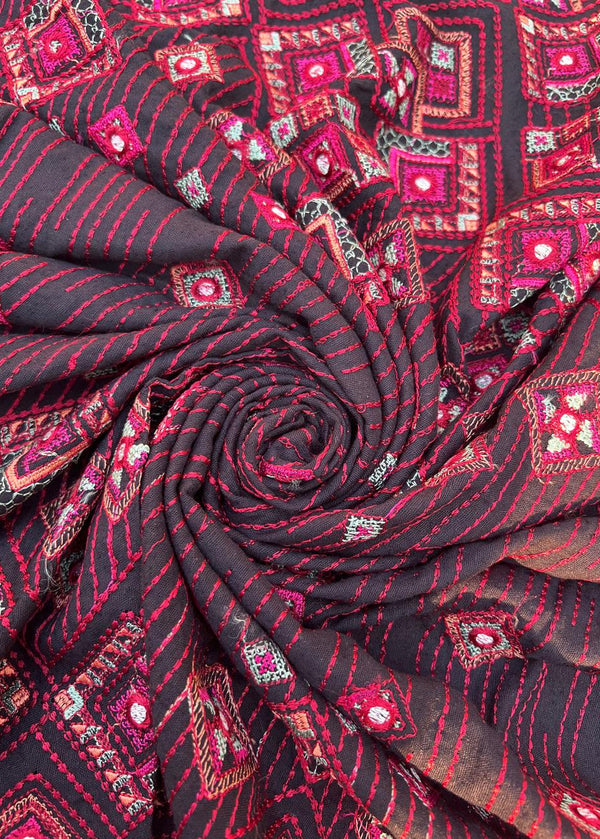 Sarinnah Premium D74-Luxury Formal Heavy Embroidered Karandi Shawl.