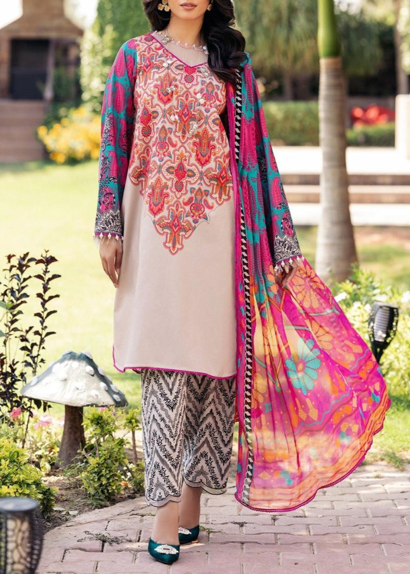 Grace S919-Digital Printed 3pc Lawn Dress with Digital Printed Lawn Dupatta.