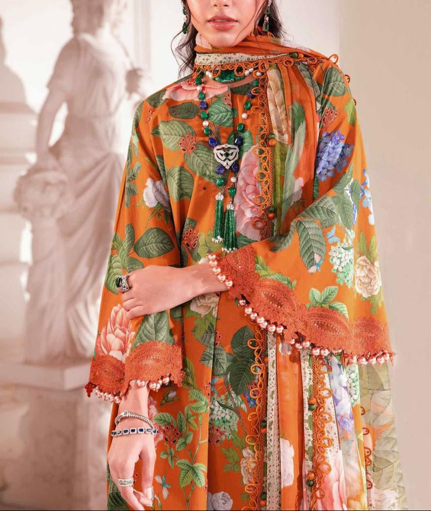 Grace S898-Digital Printed 3pc Lawn Dress with Digital Printed Lawn Dupatta.