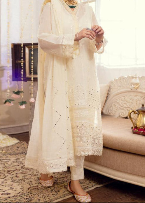 Grace Z-(KHADDI NET EVERY) -Stitched Embroidered chiffon 3Pc Suit