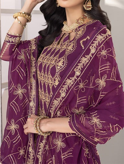 Marjanda – Embroidered Chiffon Unstitched 3Pc Suit