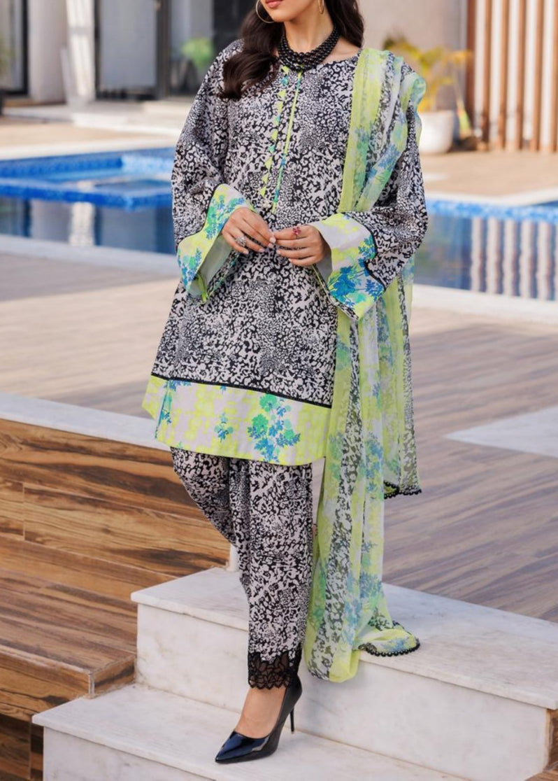 Grace S922-Digital Printed 3pc Lawn Dress with Digital Printed Lawn Dupatta.