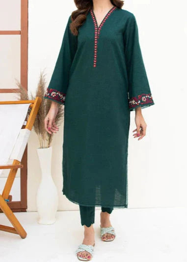 Grace Z-(W161)- Stitched Embroidered 2Pc Marina Dress.