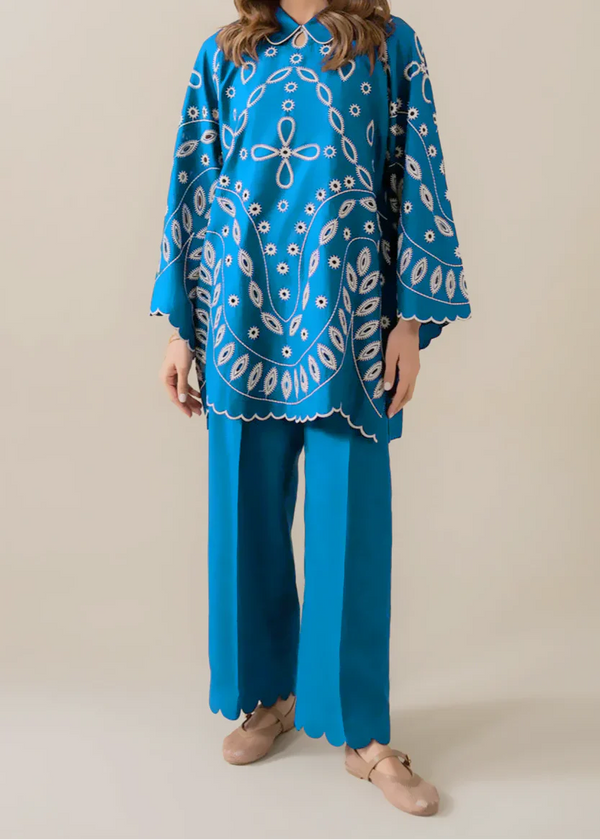 Grace Z-(W890) - Stitched Embroidered 2pc Chikankari Marina Dress.