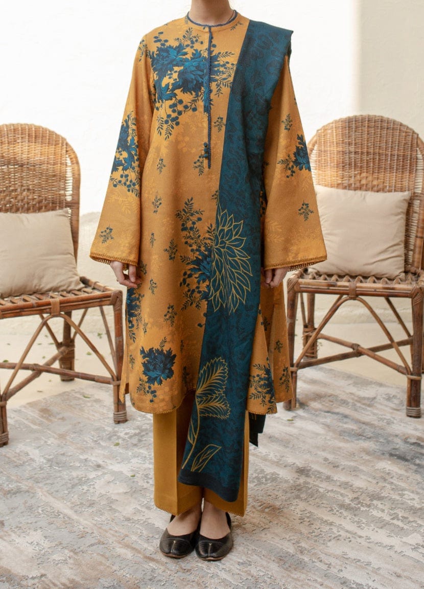 Grace W62 - Digital printed 3pc linen dress with linen dupatta.