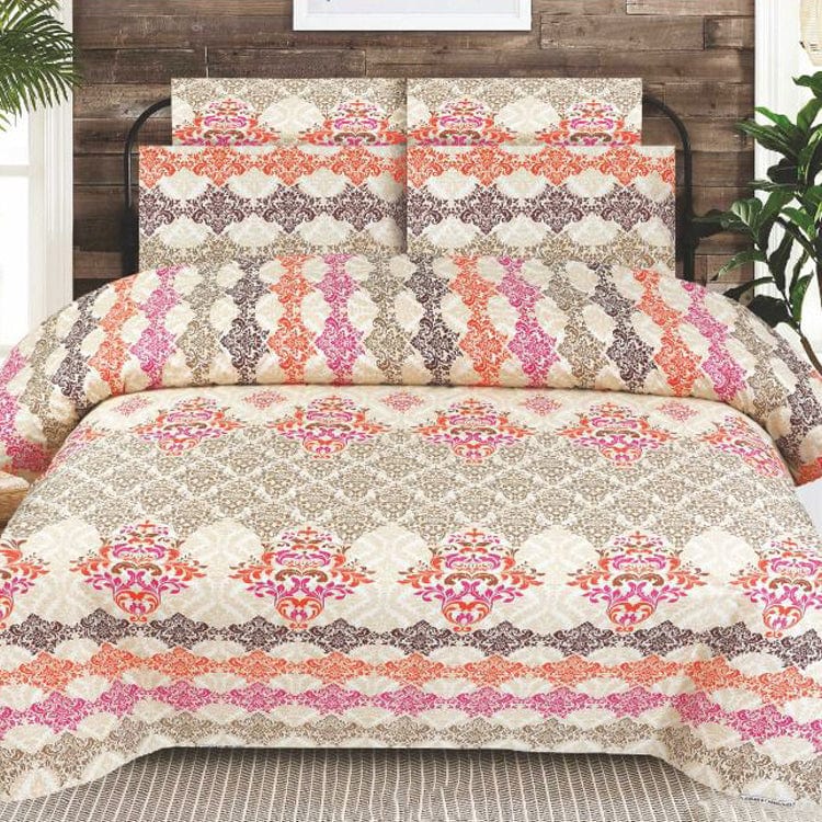 Grace D827- 6 pc summer Comforter Set with 4 pillow covers